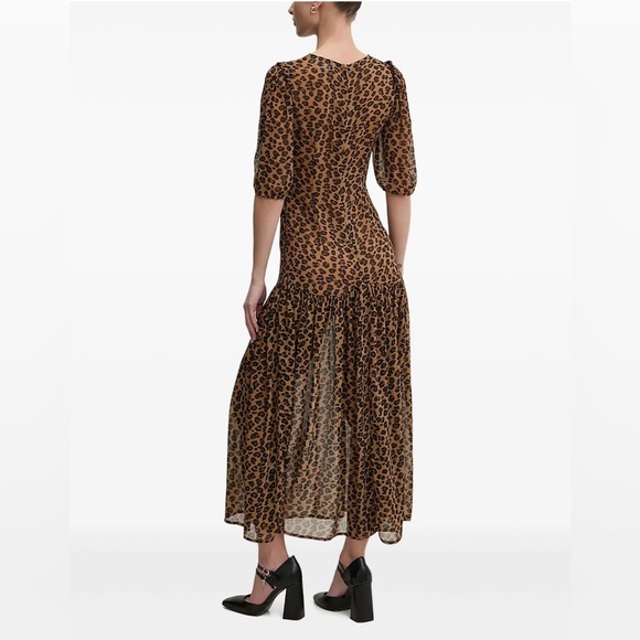 Drop Waist Leopard Print Dress - Picture 2 of 10